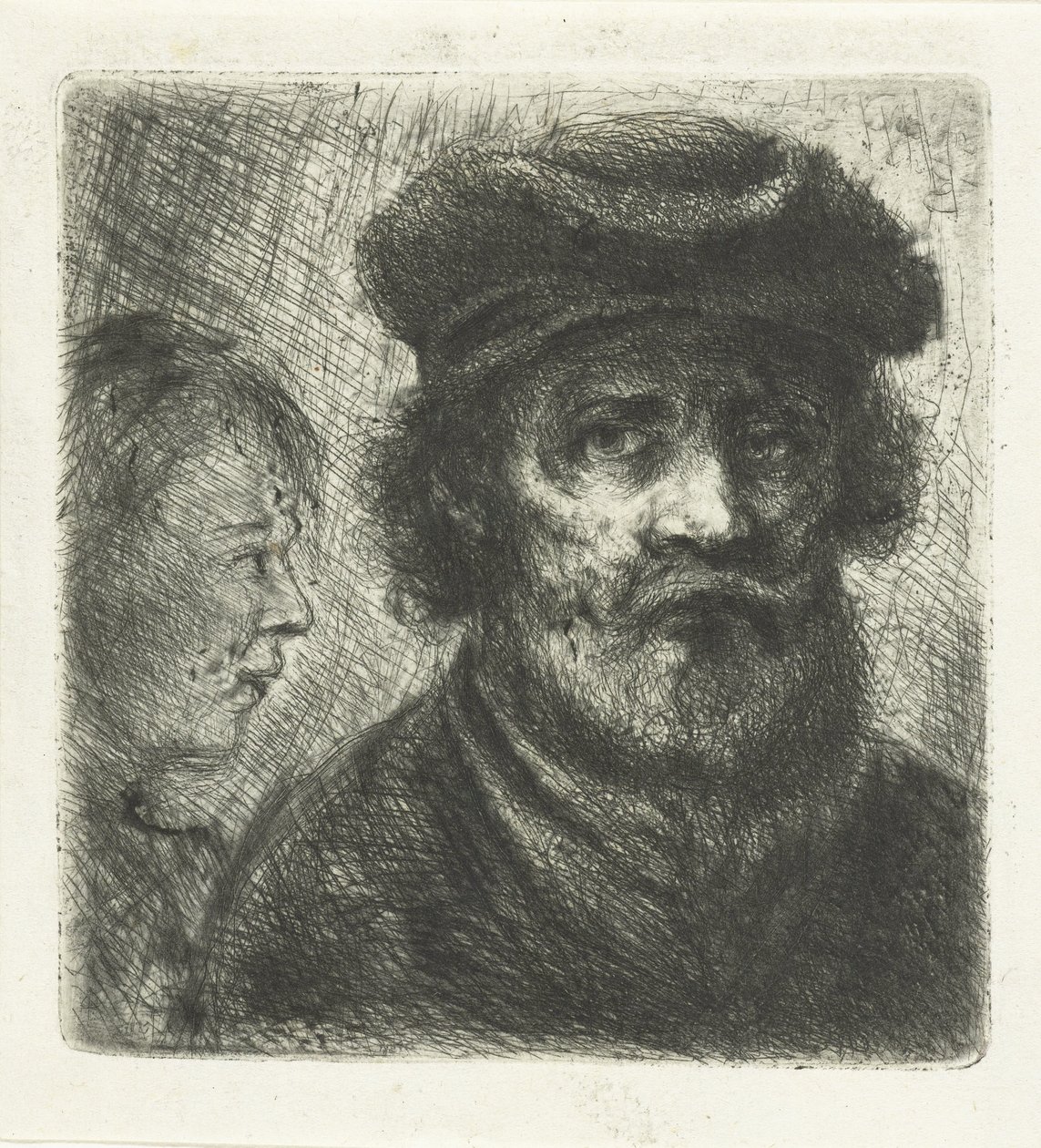 Genç adam ve sakallı adam by Jan Chalon