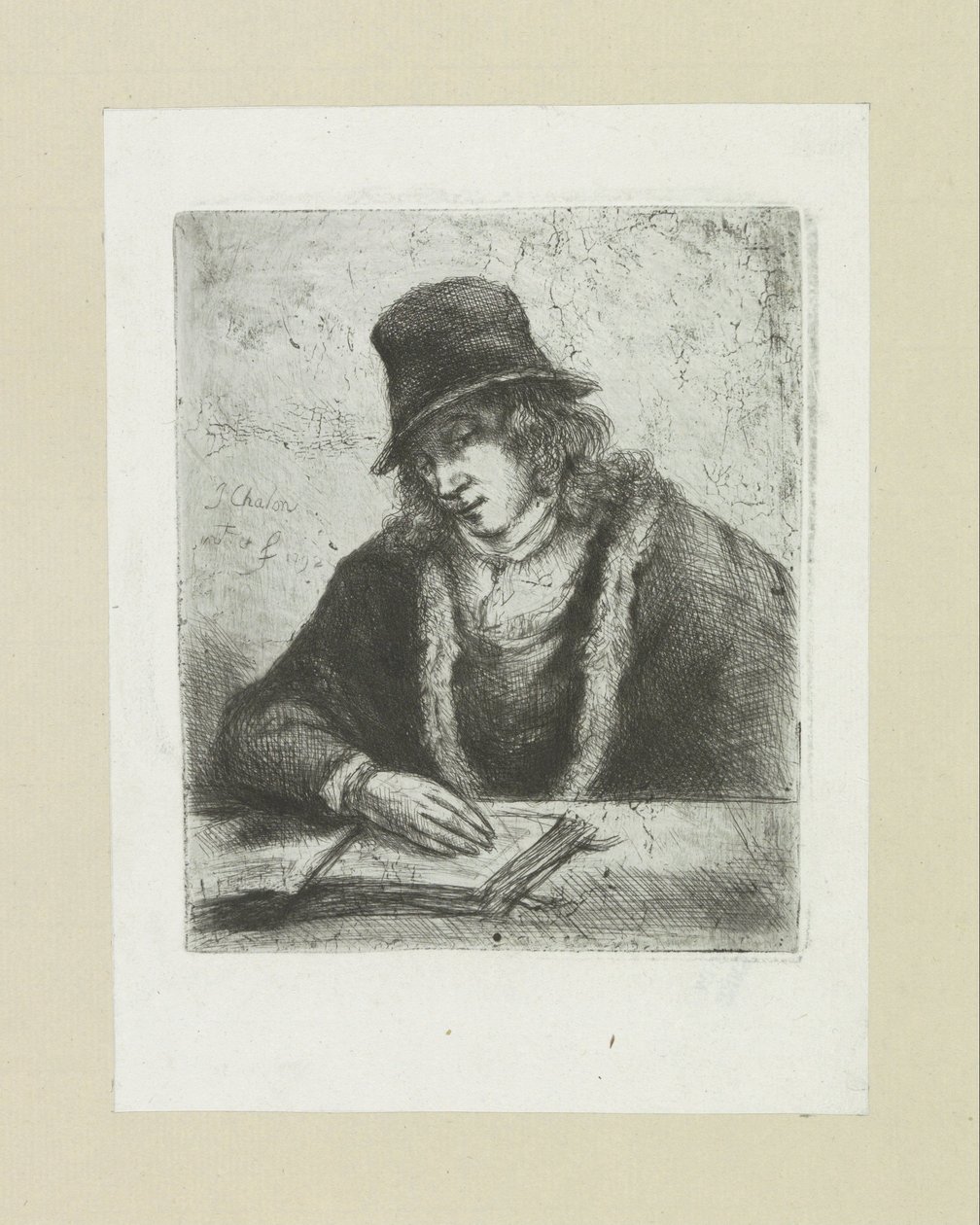 Lezende adam çapa koyar Komplet Gravür Çalışması, John Chalon / Oeuvre Complette des Eaux Fortes par Jean Chalon (seri başlığı) by Jan Chalon