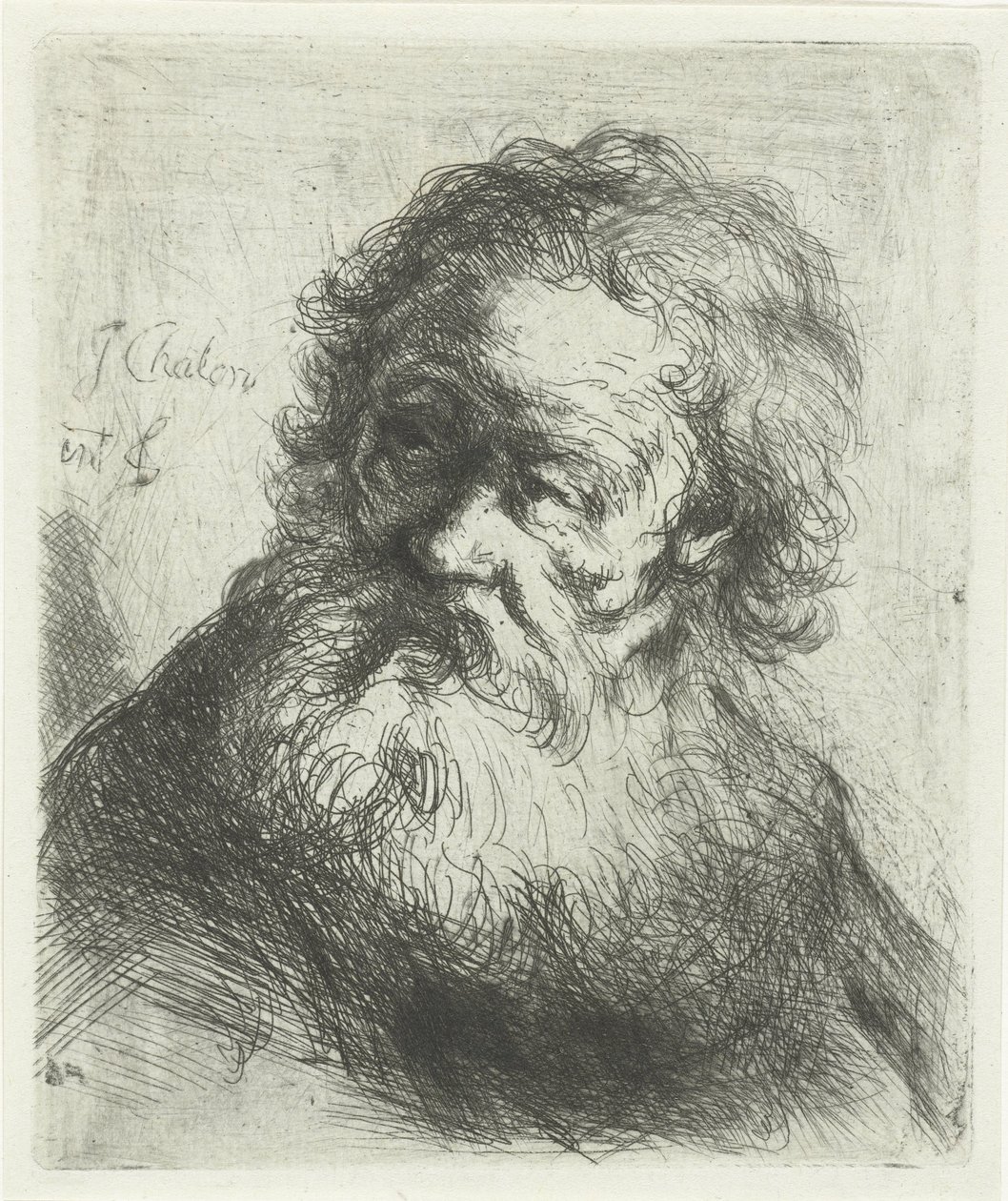 Sakallı yaşlı adam by Jan Chalon