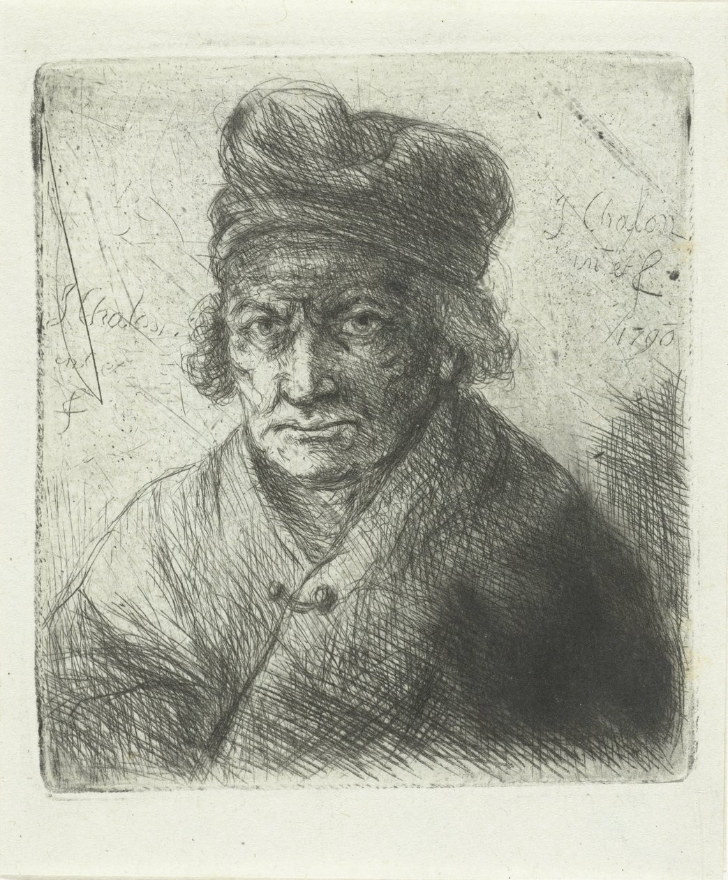 şapkalı yaşlı adam by Jan Chalon