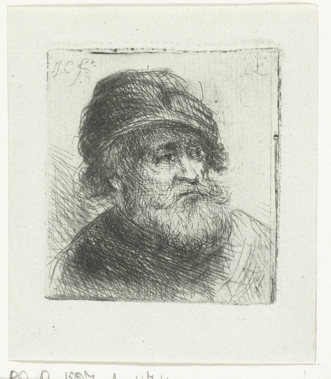türbanlı yaşlı adam by Jan Chalon