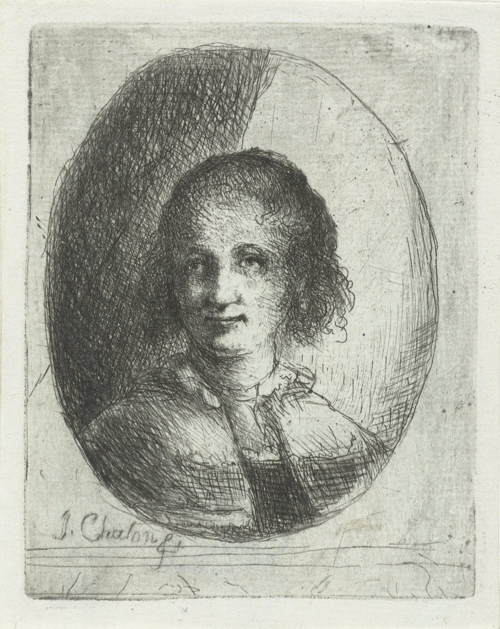 Portret van Christina Chalon by Jan Chalon