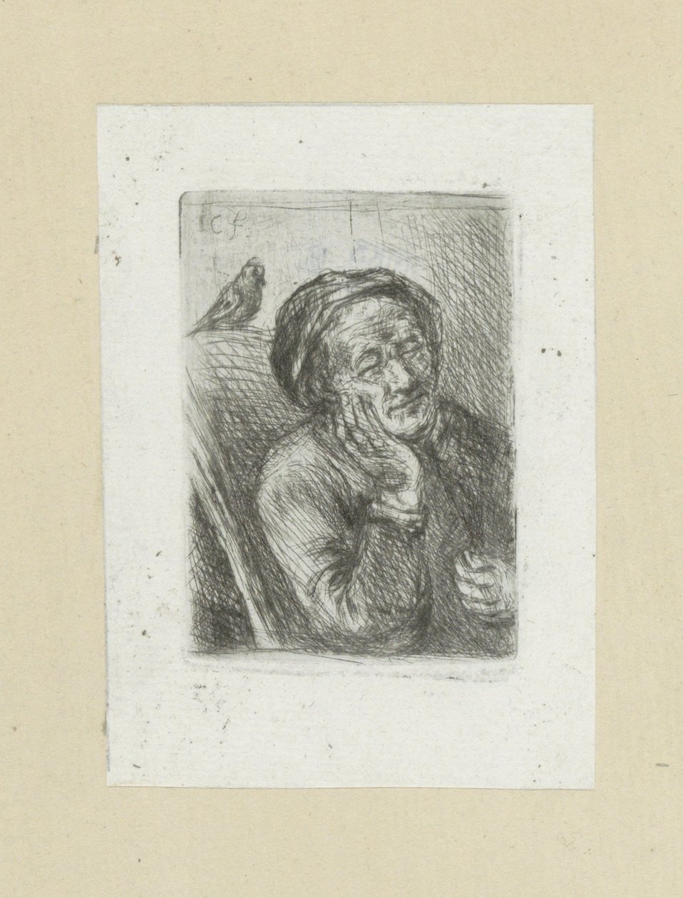 Slapende oude adam bir araya geldi vogel Komplet Gravür Çalışması, John Chalon / Oeuvre Complette des Eaux Fortes par Jean Chalon (seri başlığı) by Jan Chalon