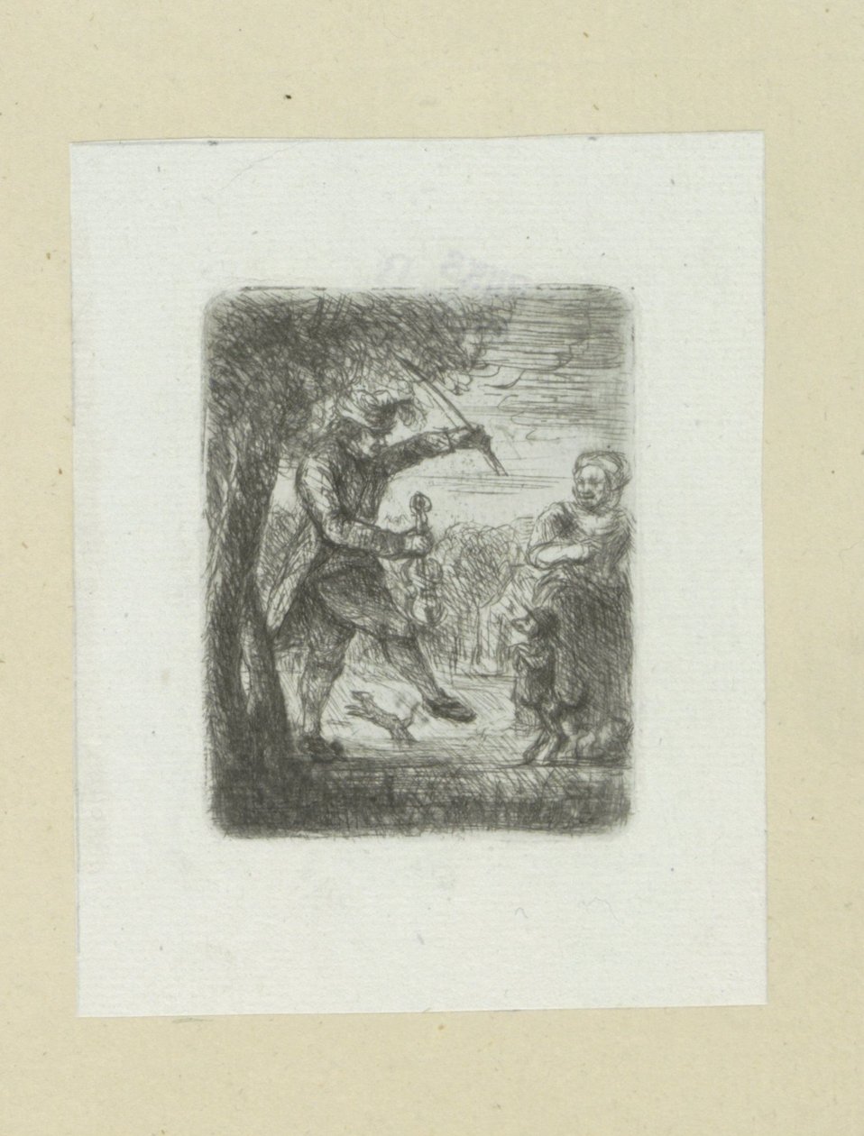 Straatmuzikant tecavüzü dansöze soktu Komplet Gravür Çalışması, John Chalon / Oeuvre Complette des Eaux Fortes par Jean Chalon (seri başlığı) by Jan Chalon