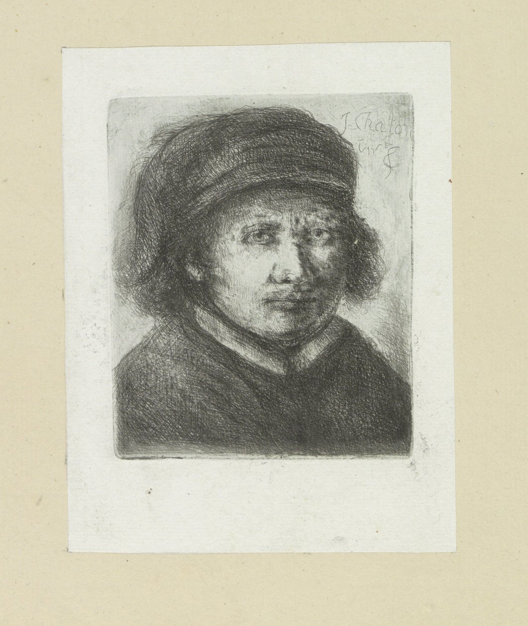 Volwassen adam, naar sağ Komplet Gravür Çalışması, John Chalon / Oeuvre Complette des Eaux Fortes par Jean Chalon (seri başlığı) by Jan Chalon