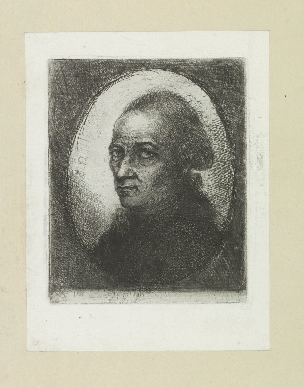 Zelfportret van Jan Chalon Komplet Gravür Çalışması, John Chalon / Oeuvre Complette des Eaux Fortes par Jean Chalon (seri başlığı) by Jan Chalon