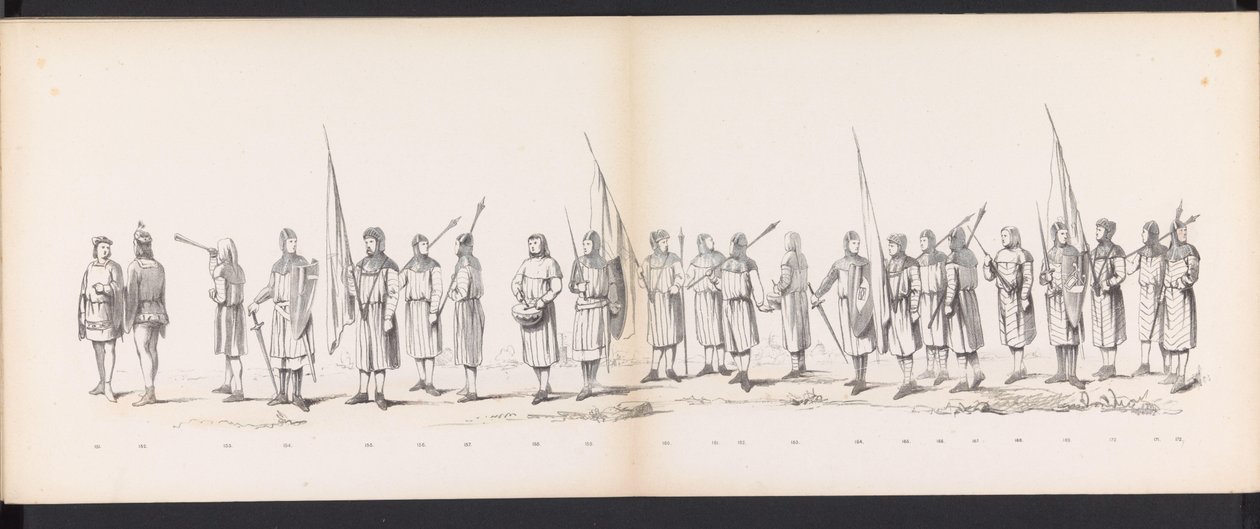 Leiden Öğrencilerinin Maskeli Balosu, 1865 (levha 13) Leiden öğrenci birliğinin üyeleri tarafından 6 Haziran 1865
