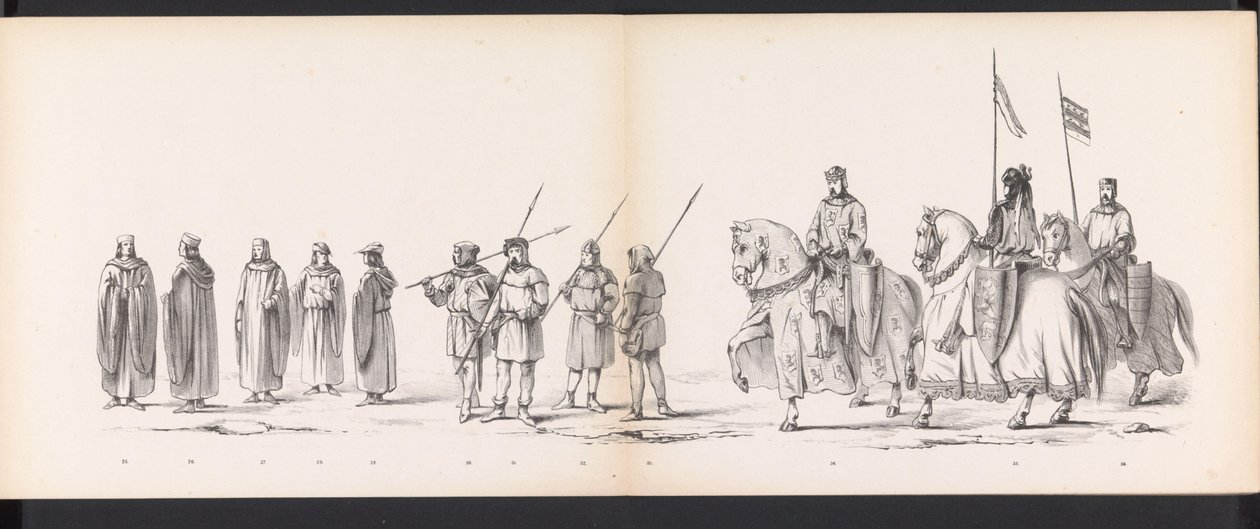 Leiden öğrencilerinin maskeli balosu, 1865 (levha 3) Leiden öğrenci birliğinin üyeleri tarafından 6 Haziran 1865