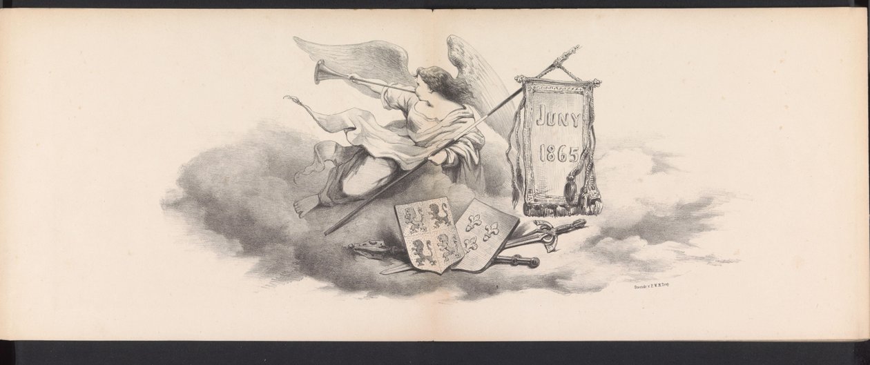 Leiden öğrencilerinin maskeli baloları, 1865 (başlık) Leidsche Hoogeschool'un 290. yıldönümünü kutlamak amacıyla 6 Haziran 1865'te Leiden öğrenci birliklerinin üyeleri tarafından düzenlenen kostümlü alayı: Hollandalıların by Jan Daniël Cornelis Carel Willem baron de Constant Rebecque