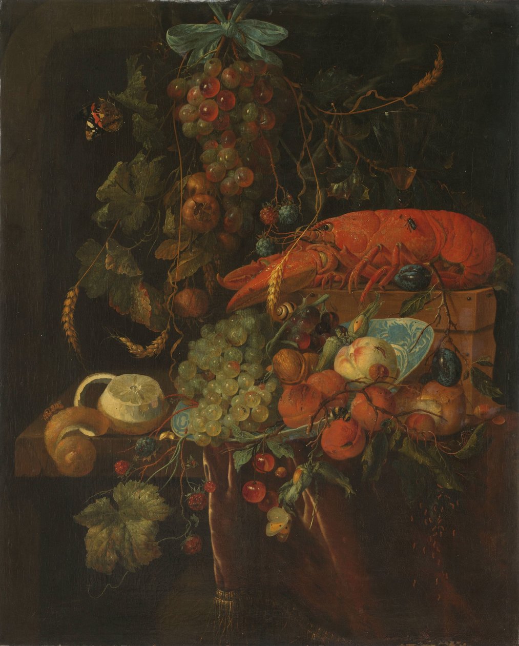 Meyve ve Istakoz ile Natürmort by Jan Davidsz. de Heem (copy after)