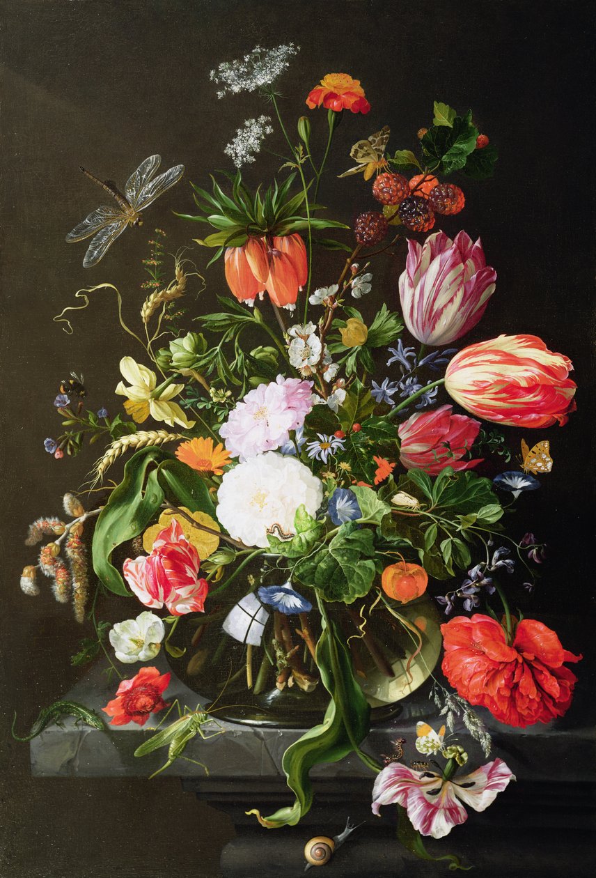 Çiçeklerin Natürmort by Jan Davidsz de Heem