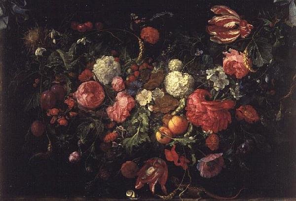 Çiçekler ve Meyve Natürmort by Jan Davidsz de Heem