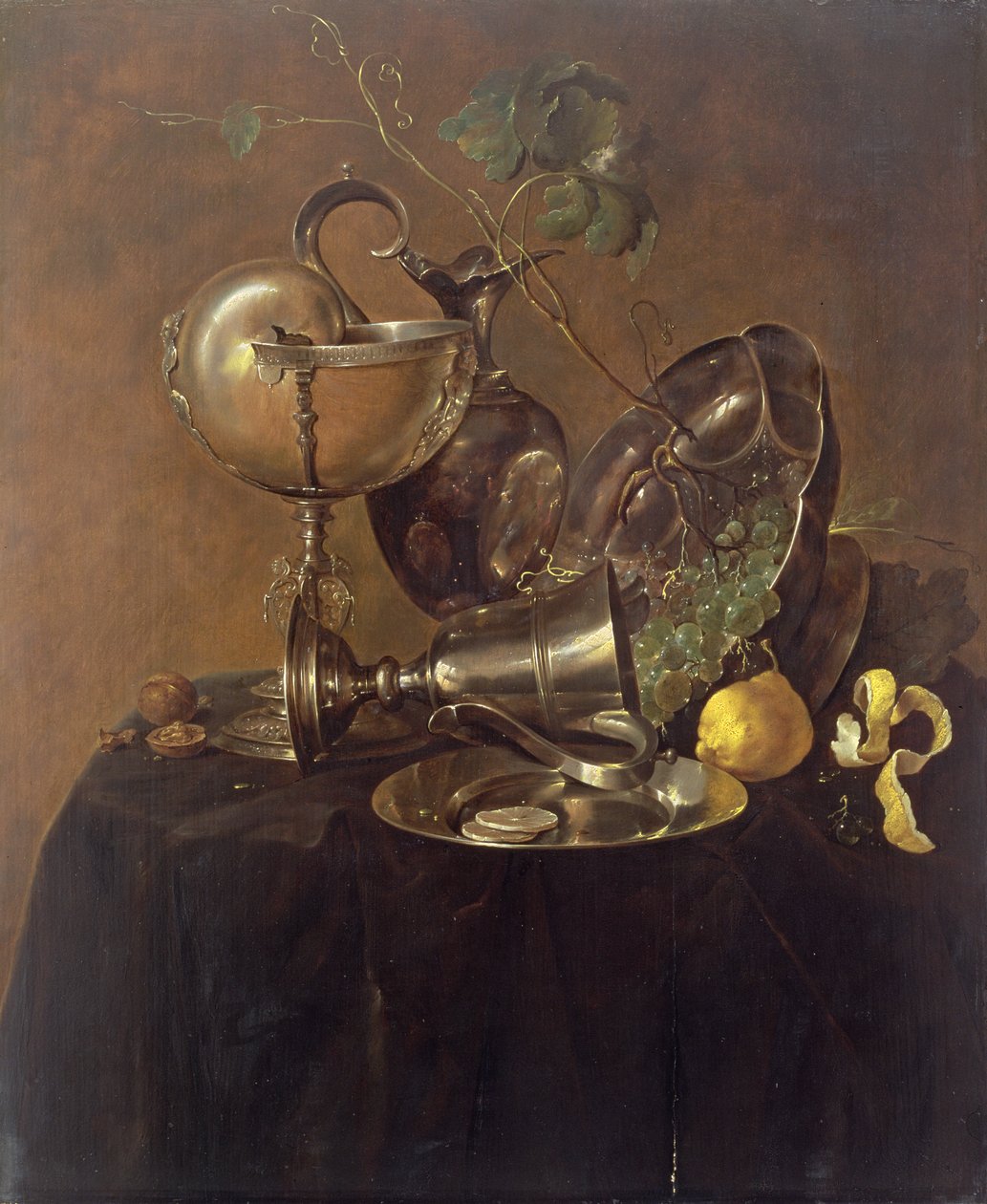 Nautilus Kupası ile Natürmort, 1632 (panel) by Jan Davidsz de Heem