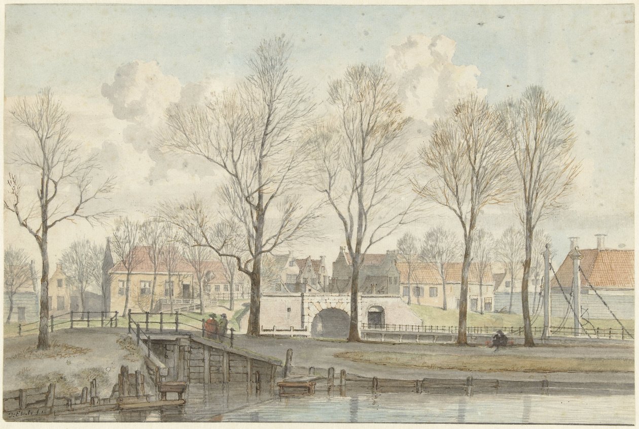 Leiden'deki Heerenpoort (?) by Jan Ekels (I)