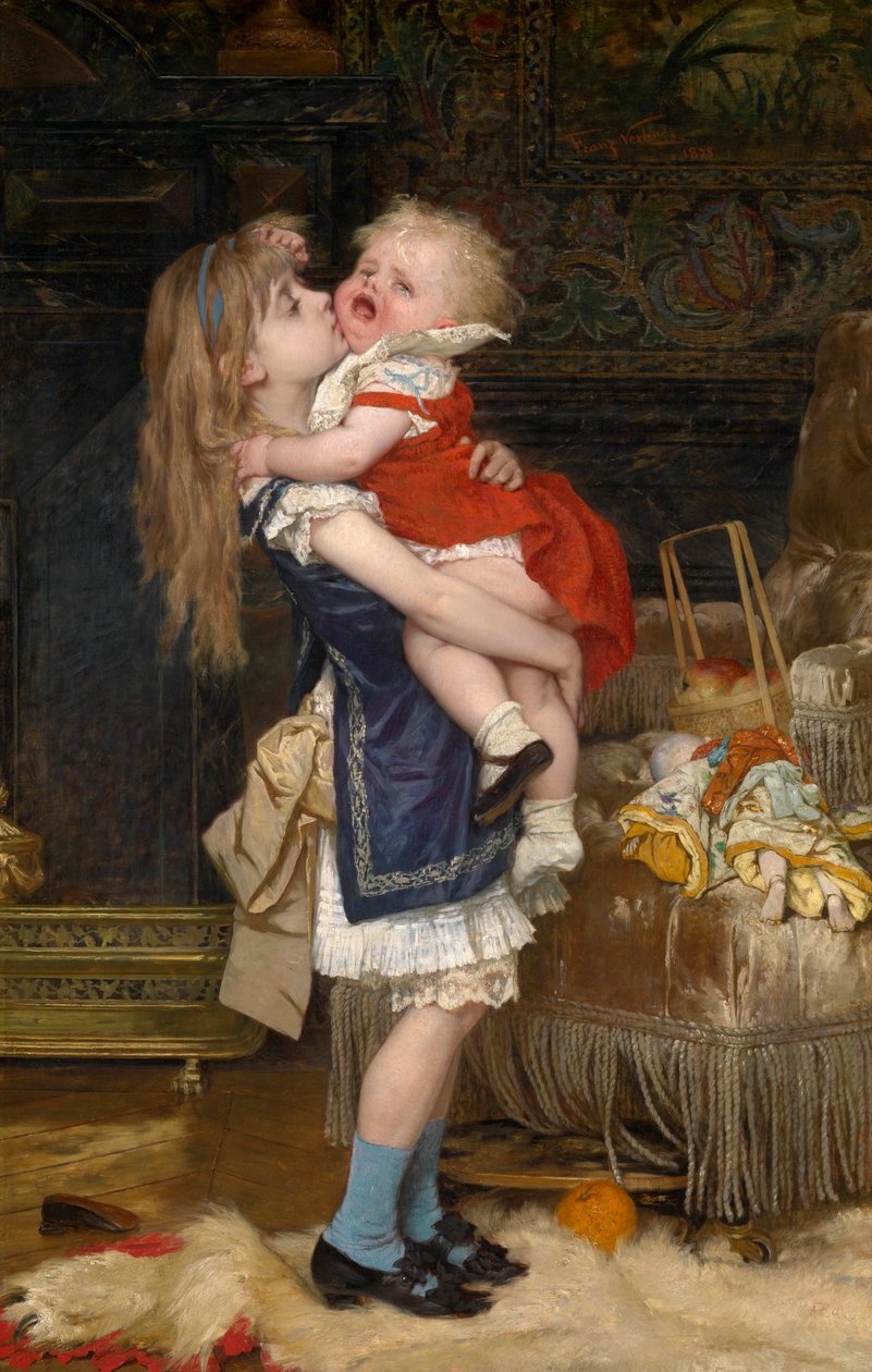 Teselli edilemez (tuval üzerine yağlıboya) by Jan Frans Verhas