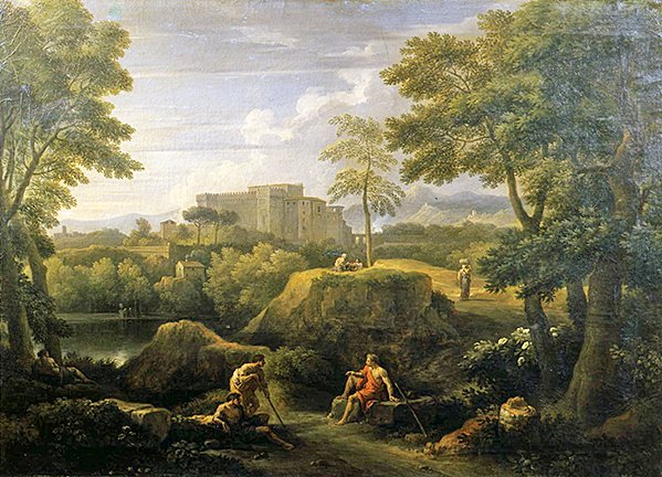 Figürlü manzara (tuval üzerine yağlı boya) by Jan Frans van Bloemen