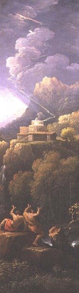 Klasik bir manzarada fırtına by Jan Frans van Bloemen