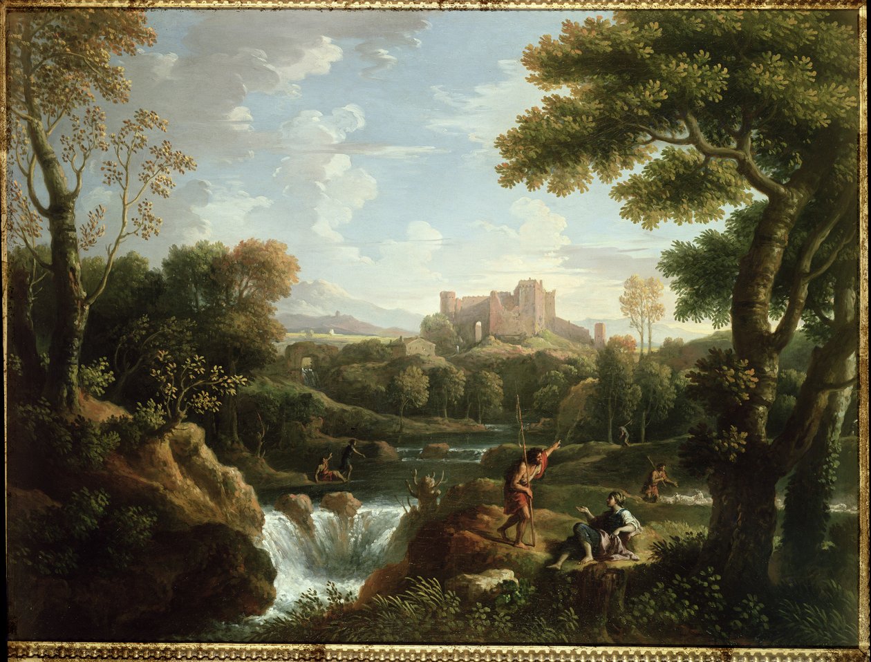Çobanlar ile Arcadian manzara by Jan Frans van Bloemen