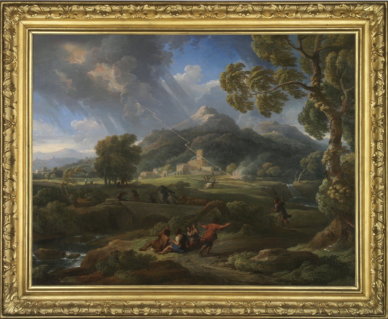 Roma kırsalında kasırga, 1725-49 by Jan Frans van Bloemen