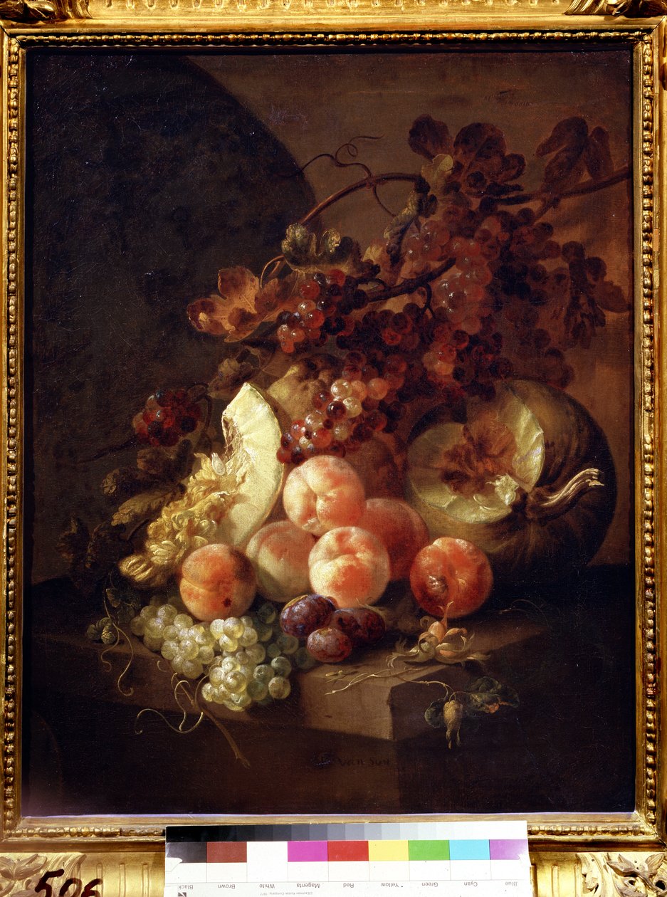 Şeftali ile natürmort. Jan Frans van Son