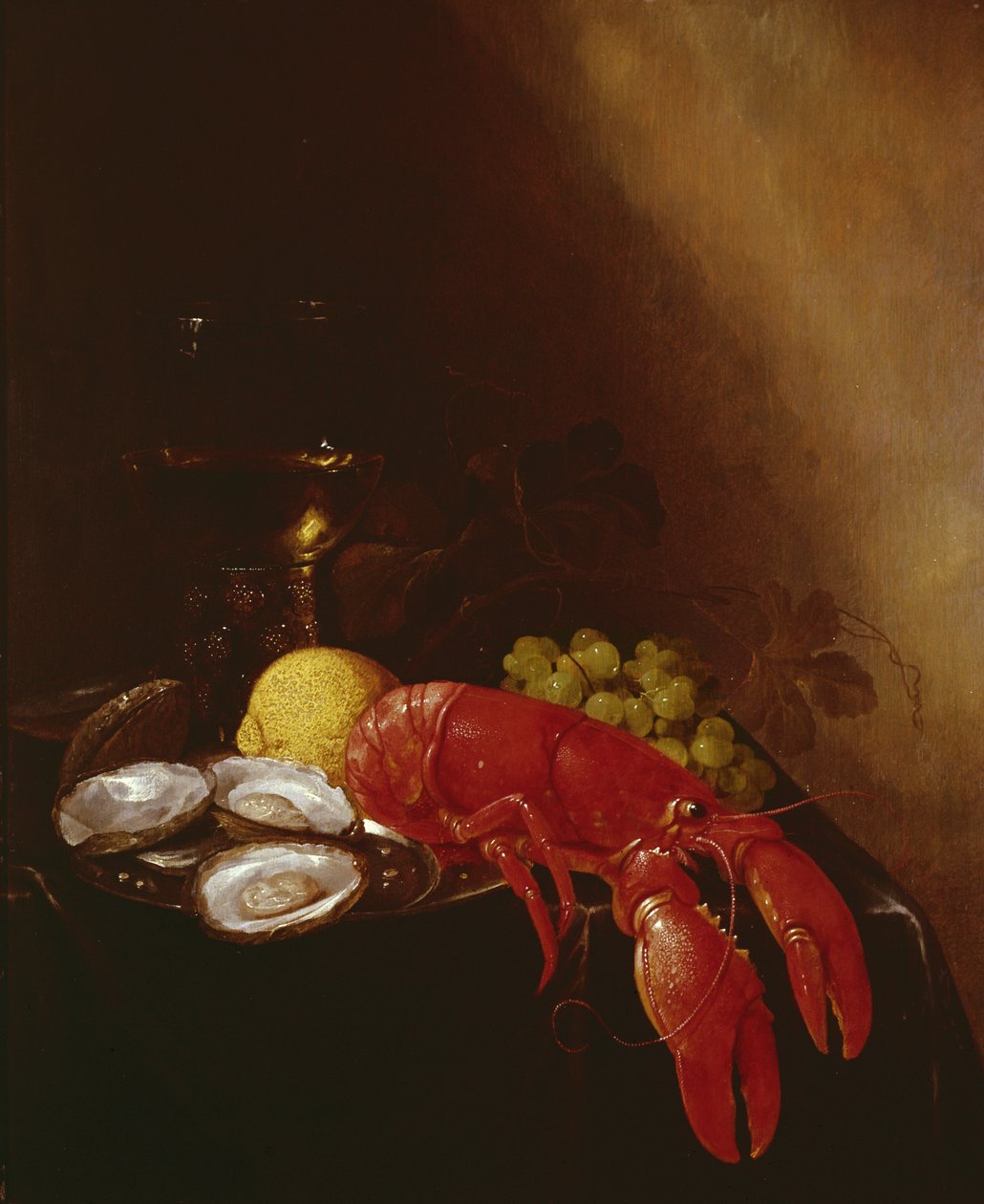 Istakoz ile Natürmort by Jan Frans van Son