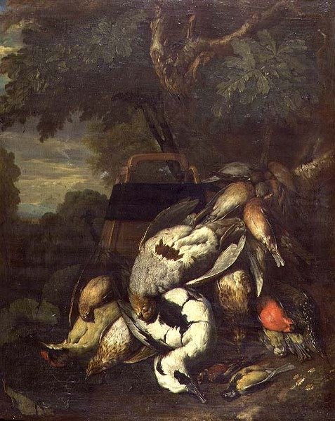 Ormanlık Peyzajda Ölü Orman Tavuğu, Ağaçkakan, Ördek ve Diğer Ölü Kuşlar by Jan Fyt