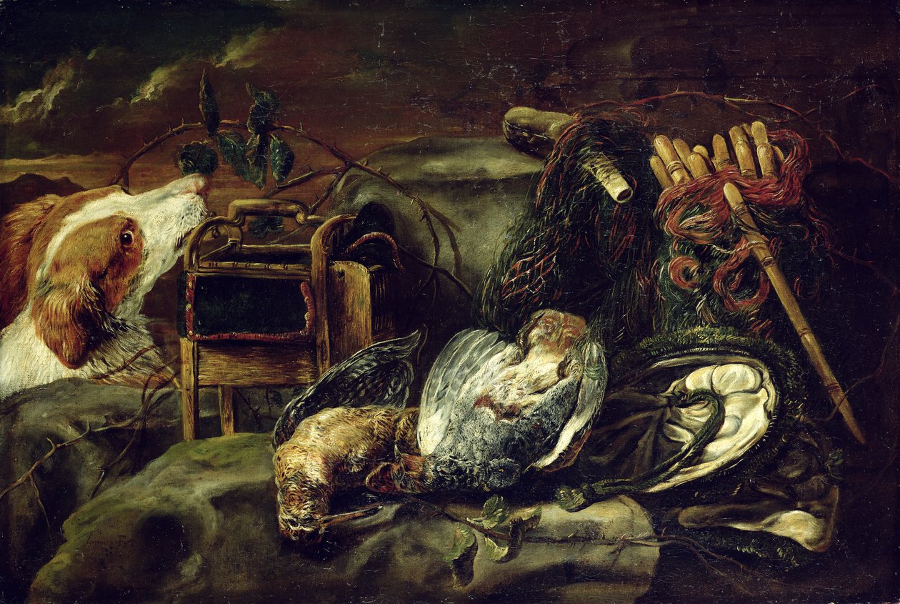 Ölü Kuşlarla Natürmort Avı by Jan Fyt