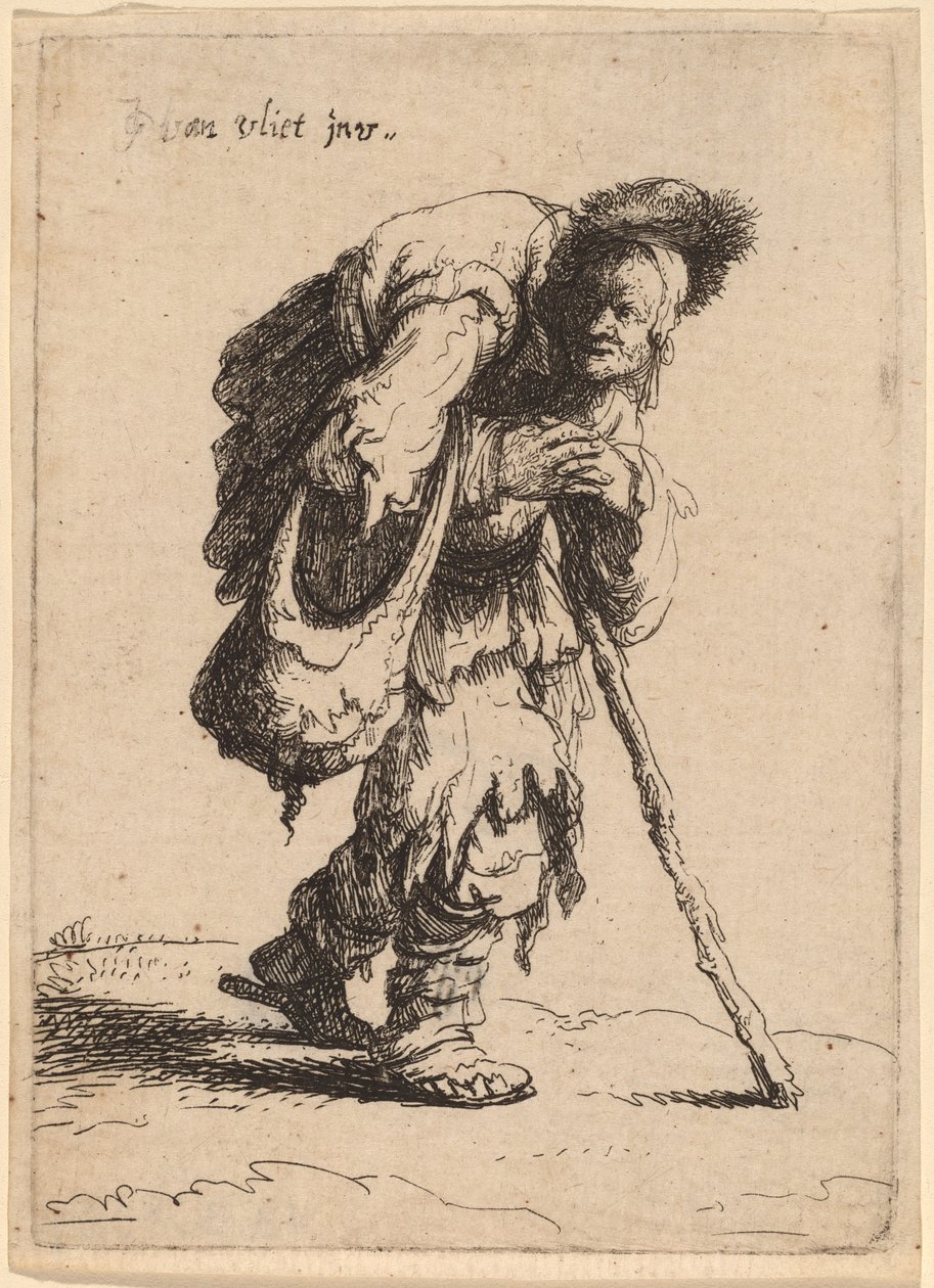 Sırtında Kadın Taşıyan Dilenci, 1632. by Jan Georg van Vliet