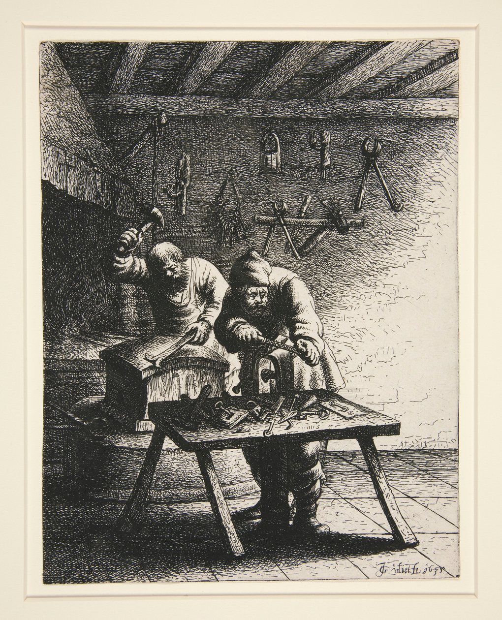 18 Zanaat ve Esnaf serisinden çilingirler by Jan Georg van Vliet