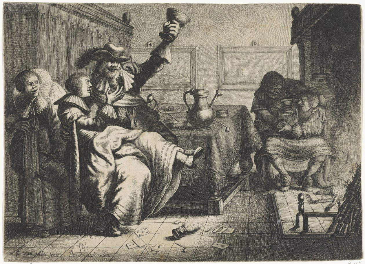 Bir handa iki aşık çift by Jan Gillisz. van Vliet