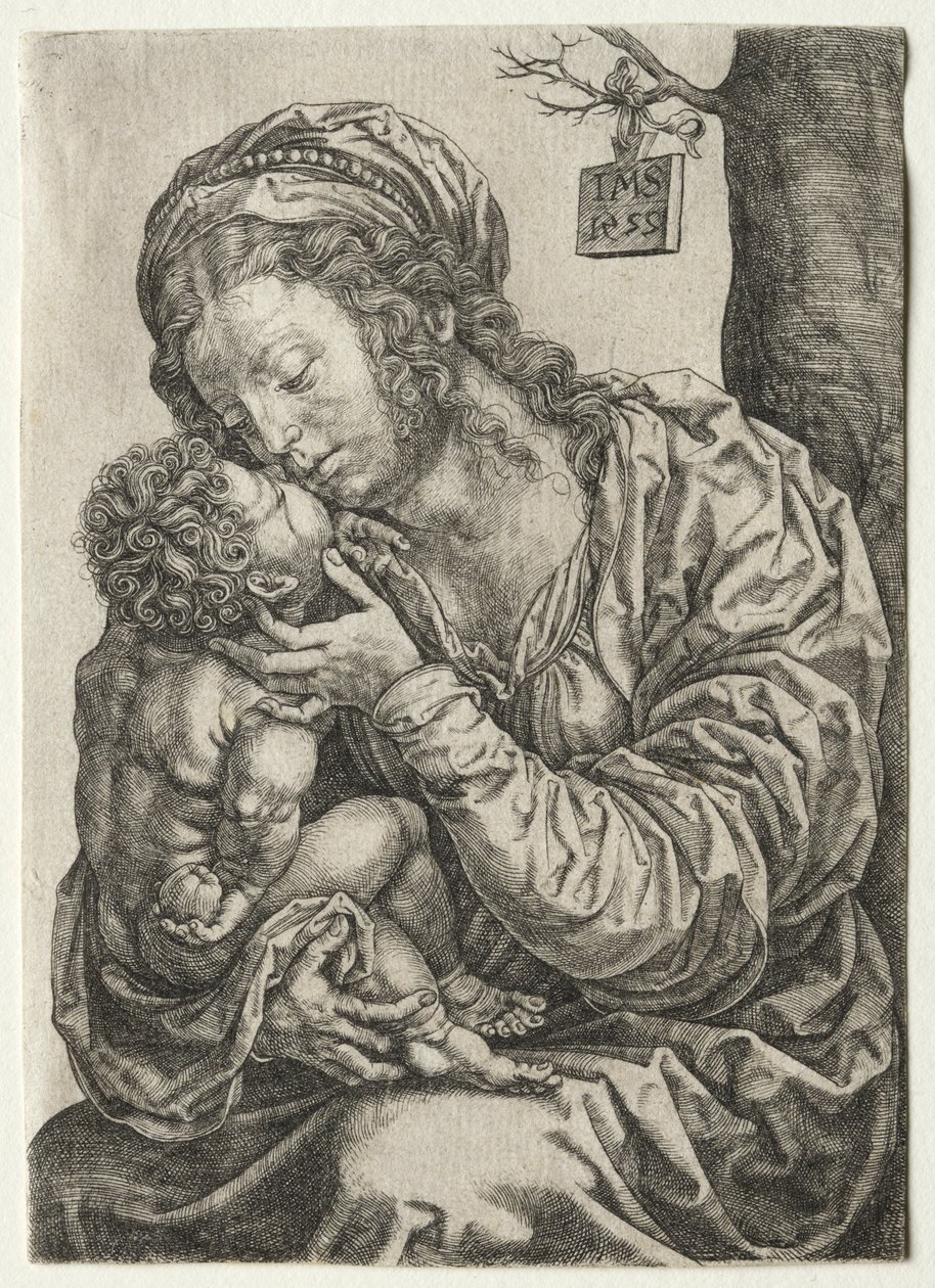 Bir Ağacın Altında Oturan Bakire by Jan Gossaert