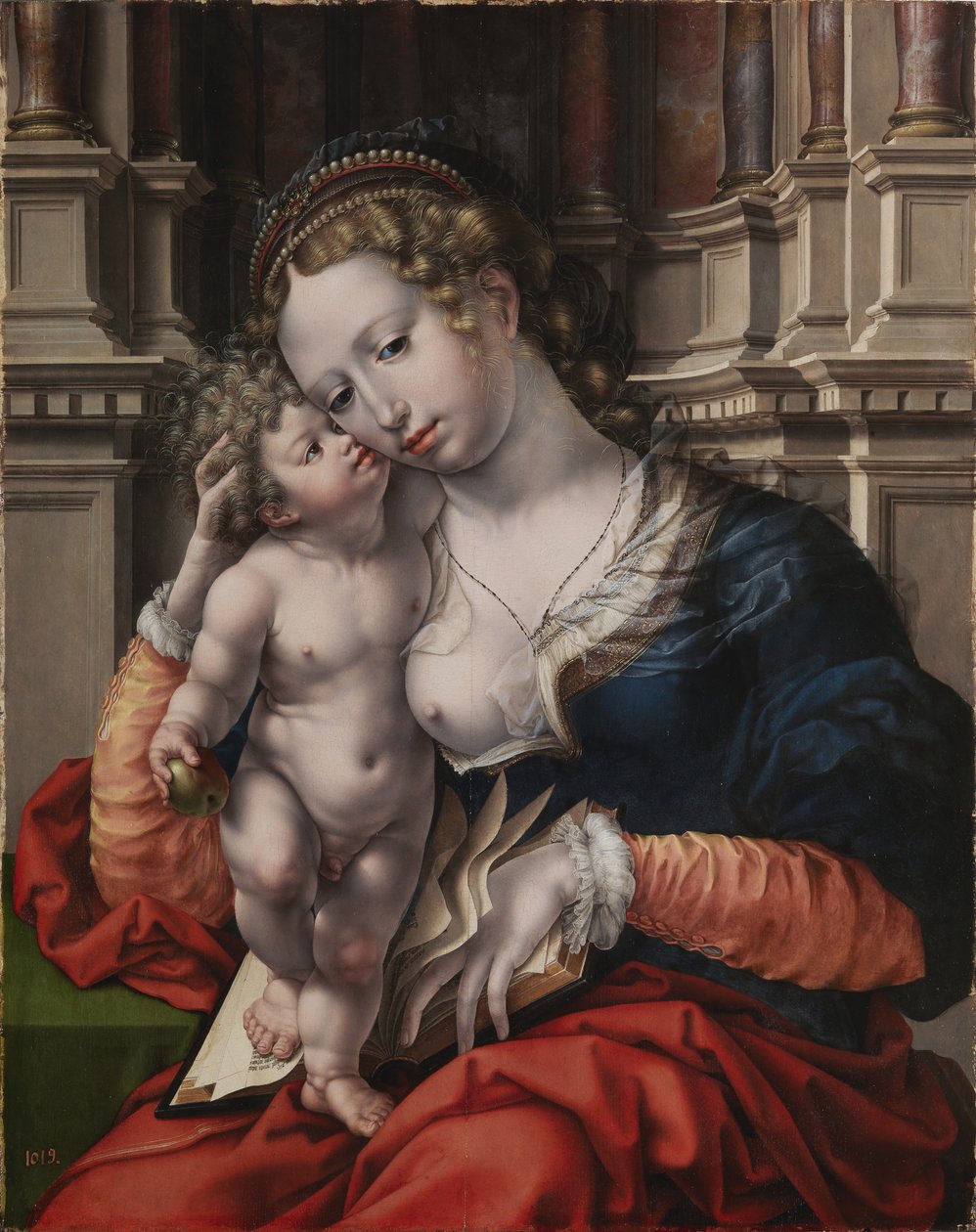 bakire ve çocuk by Jan Gossaert
