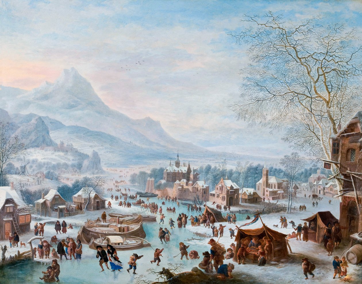 Patenciler ile Kış Manzarası by Jan Griffier