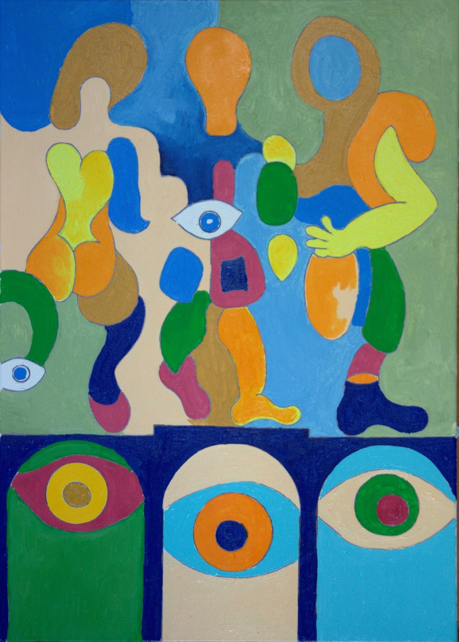 Adieu, 2009 (tuval üzerine yağlı boya) by Jan Groneberg