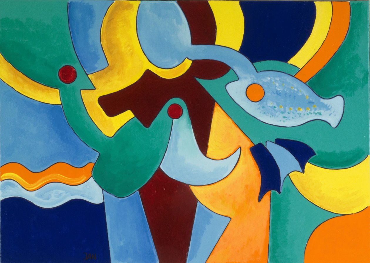 Ve Tanrı her şeyin iyi yapıldığını gördü, 2009 (tuval üzerine yağlı boya) by Jan Groneberg