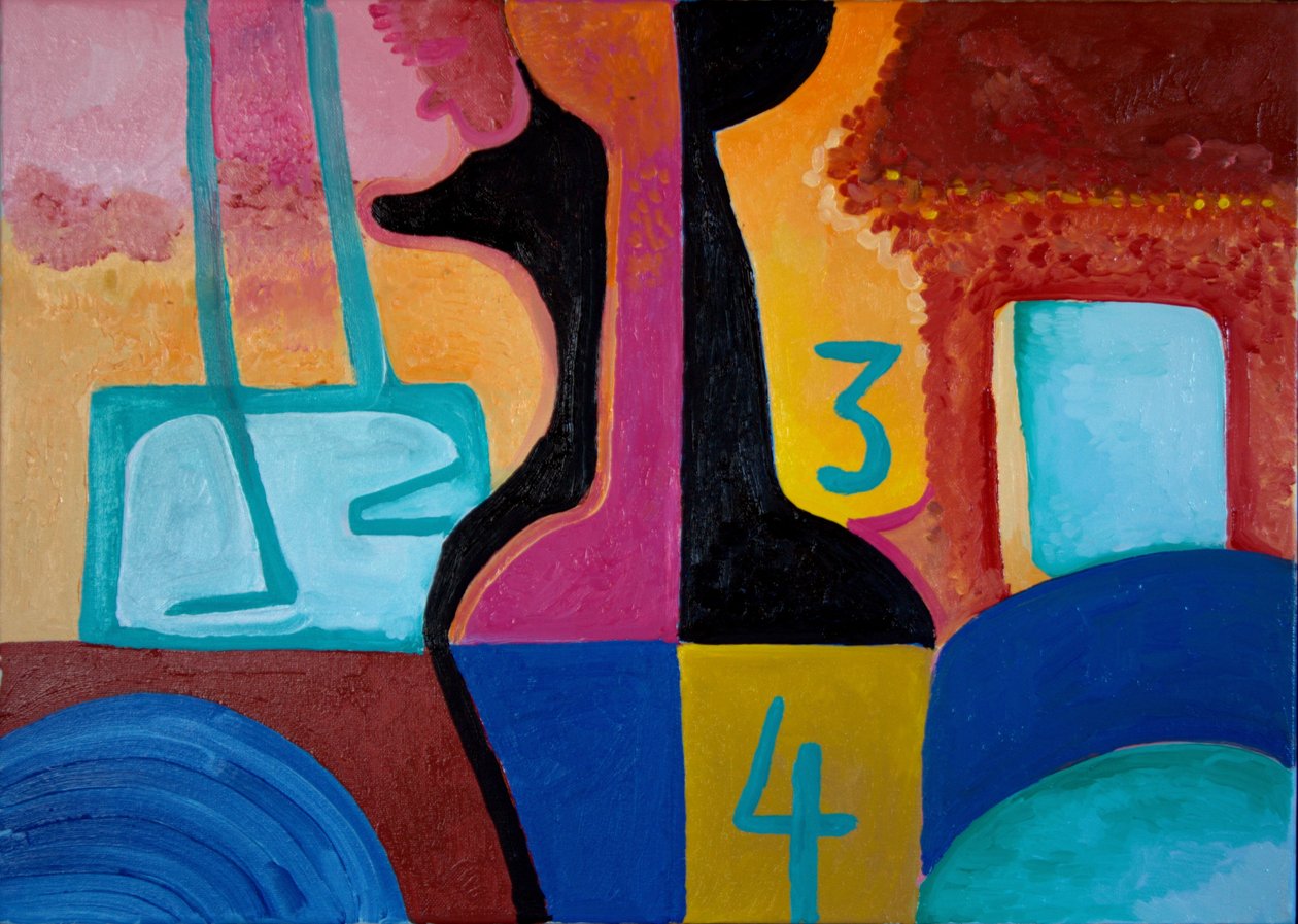 Anubis, temel Sayıları ortaya çıkarıyor, 2010 (tuval üzerine yağlı boya) by Jan Groneberg