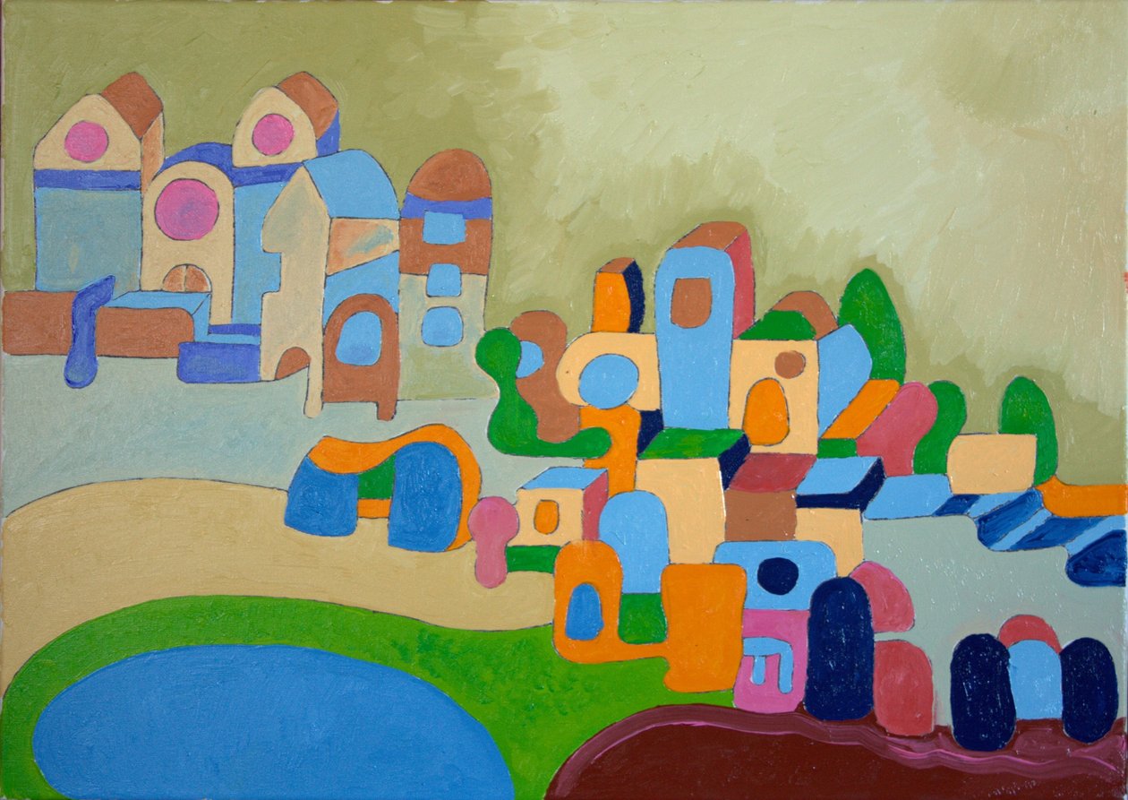 Sanatçılar Kolonisi, 2010 (tuval üzerine yağlı boya) by Jan Groneberg