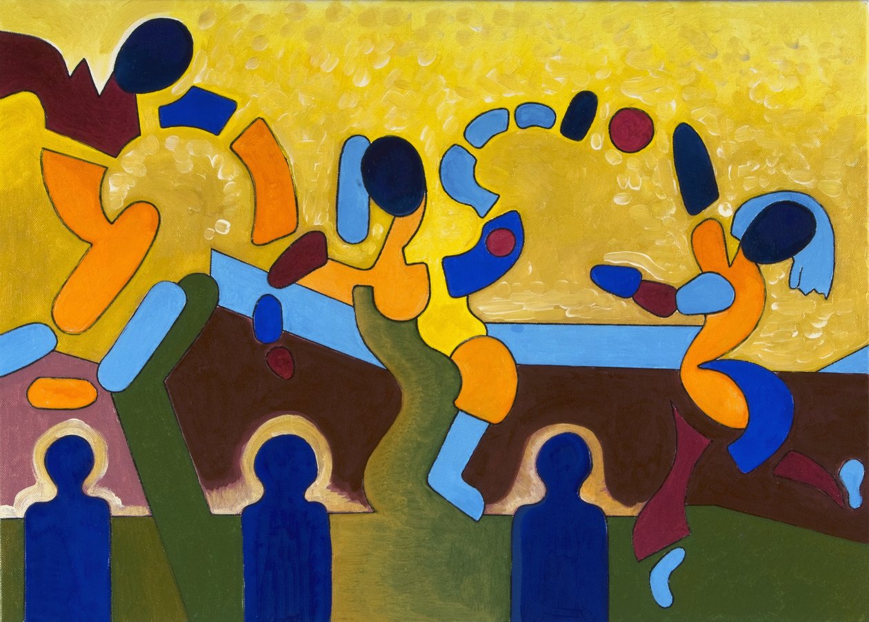 Kutsal Top Oyunu Töreni, 2007 (tuval üzerine yağlı boya) by Jan Groneberg