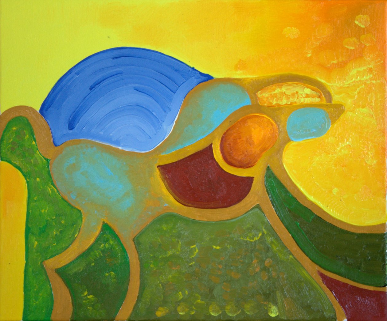 Chimaira, 2009 (tuval üzerine yağlı boya) by Jan Groneberg