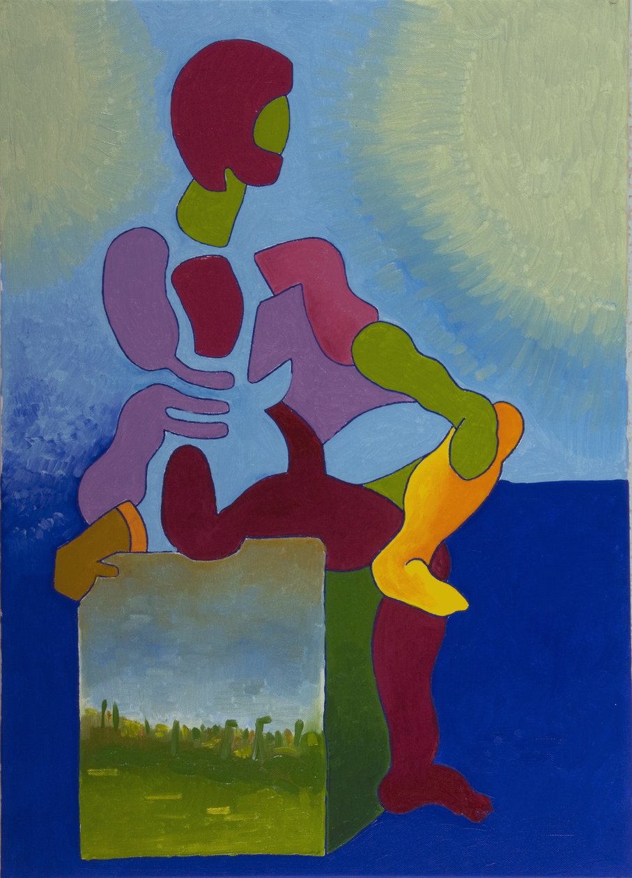 Sabırla Bekleyen Ölüm, 2008 (tuval üzerine yağlı boya) by Jan Groneberg