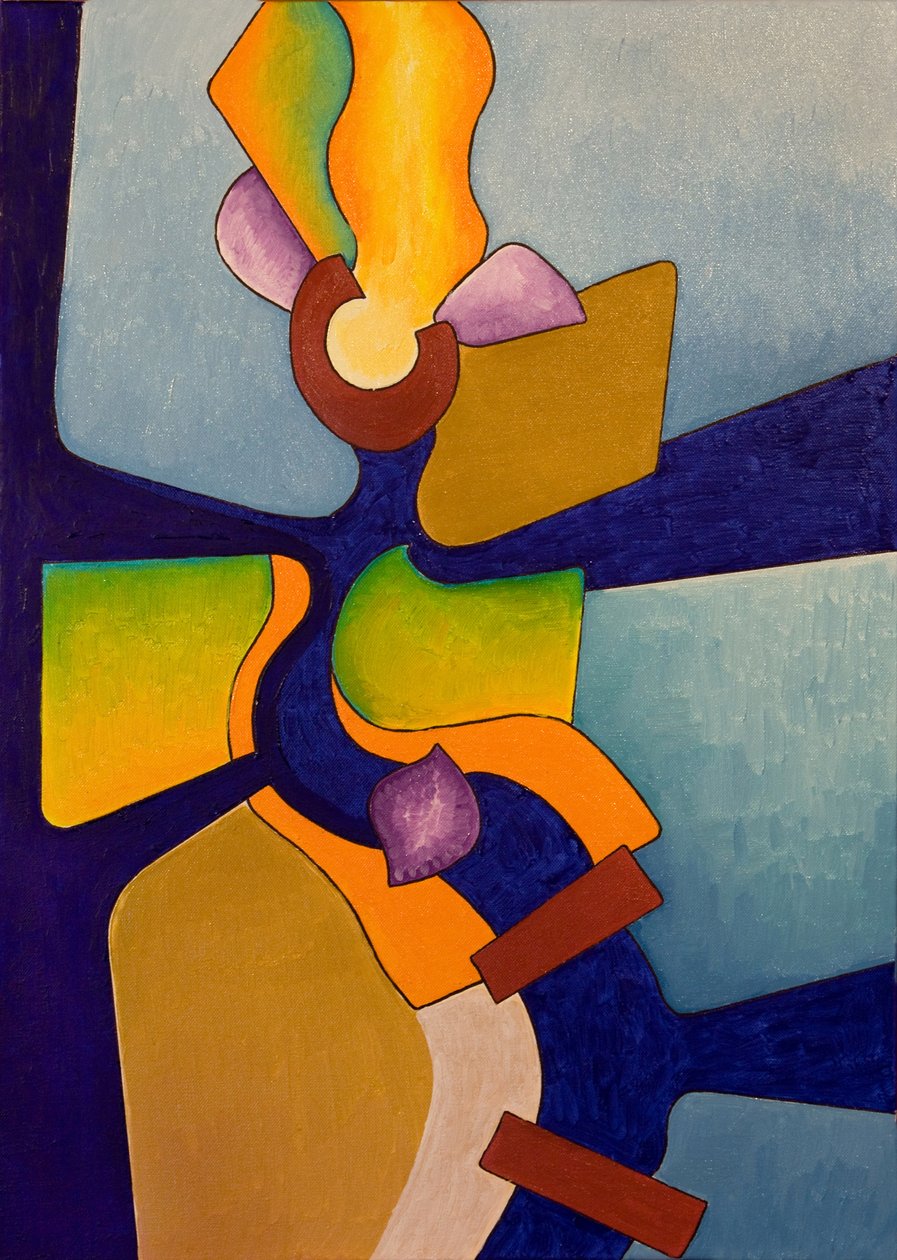 Ateş yiyen, kadın, 2007 (tuval üzerine yağlı boya) by Jan Groneberg