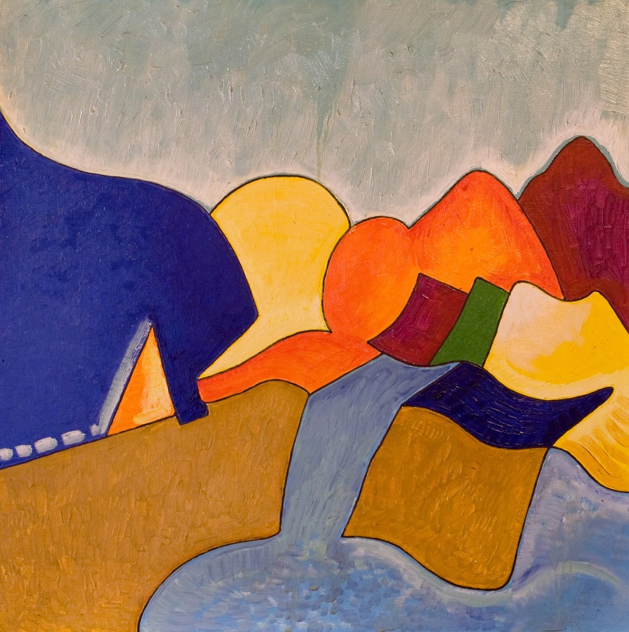 Rüyamda Monemvasia kendini şöyle gösteriyor, 2006 (tahta üzerine yağlı boya) by Jan Groneberg