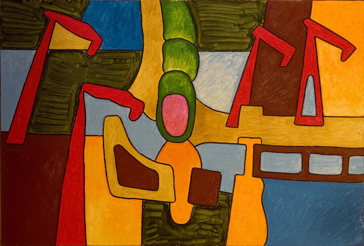 Tırtıllar Dünyasının İçinde, 2007 (tahta üzerine yağlı boya) by Jan Groneberg