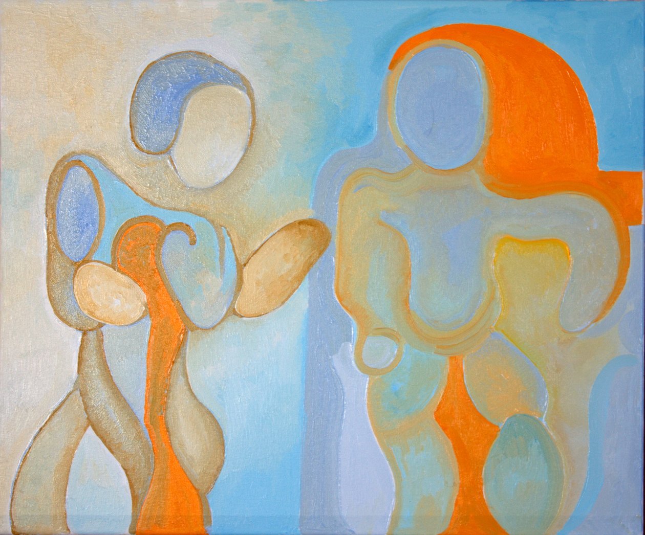 Erkek ve Kadın nr 1, 2009 (tuval üzerine yağlı boya) by Jan Groneberg