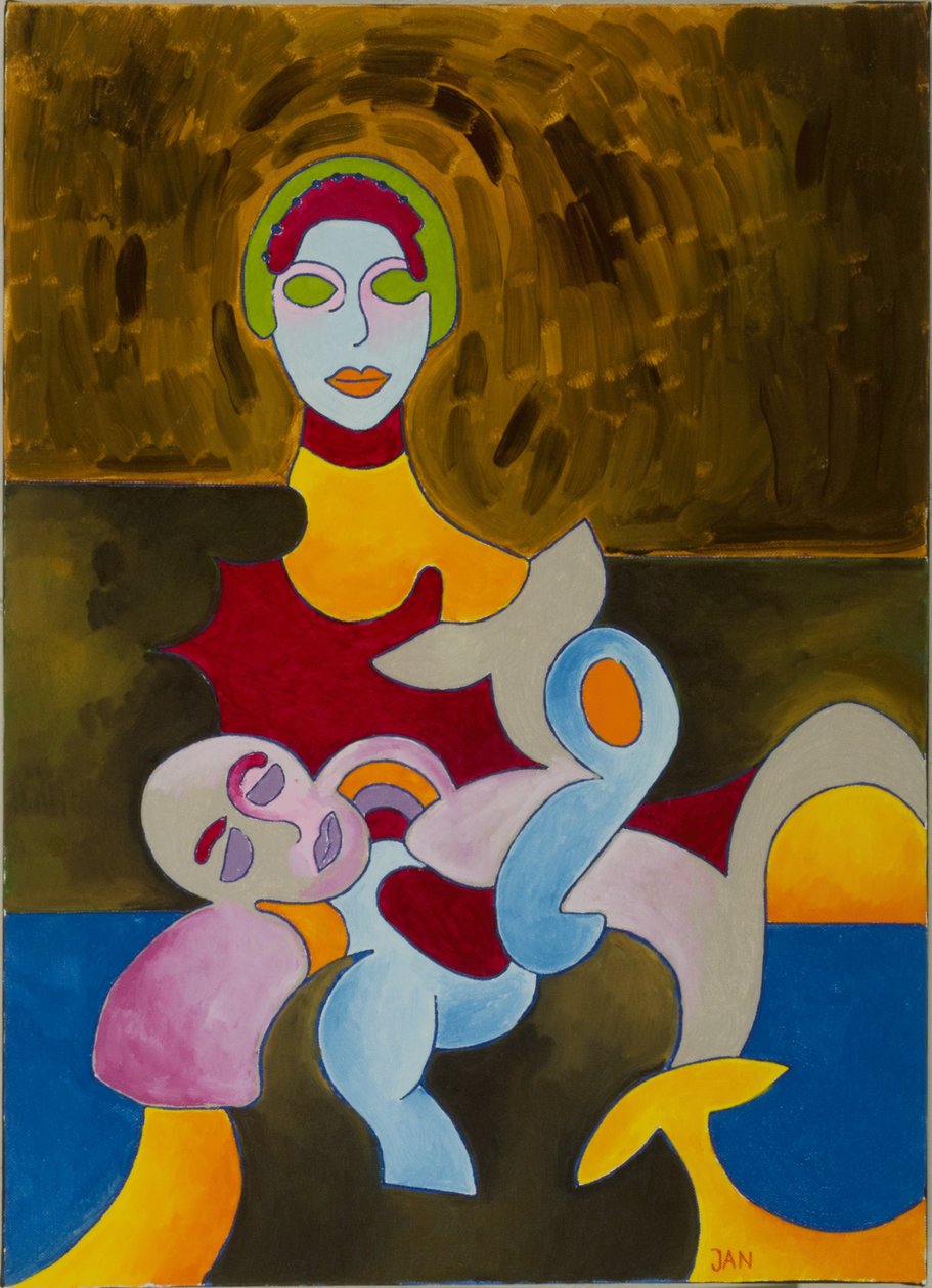 Pieta, 2009 (tuval üzerine yağlı boya) by Jan Groneberg