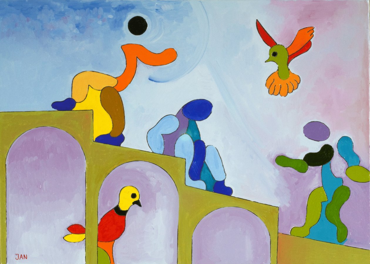 Geldiğimiz yere yükselen 2009 (tuval üzerine yağlıboya) by Jan Groneberg