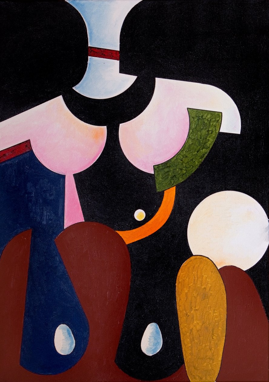 Geceyarısı Yuvarlak, 2007 (tuval üzerine yağlı boya) by Jan Groneberg