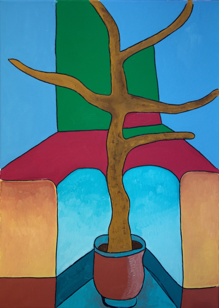 Bonsai sulanmadı, 2009 (tuval üzerine yağlı boya) by Jan Groneberg