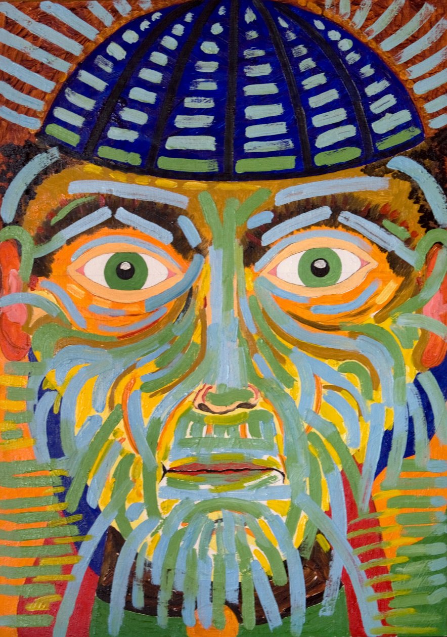 Büyücünün Bakışı, 2005 (tahta üzerine yağlı boya) by Jan Groneberg
