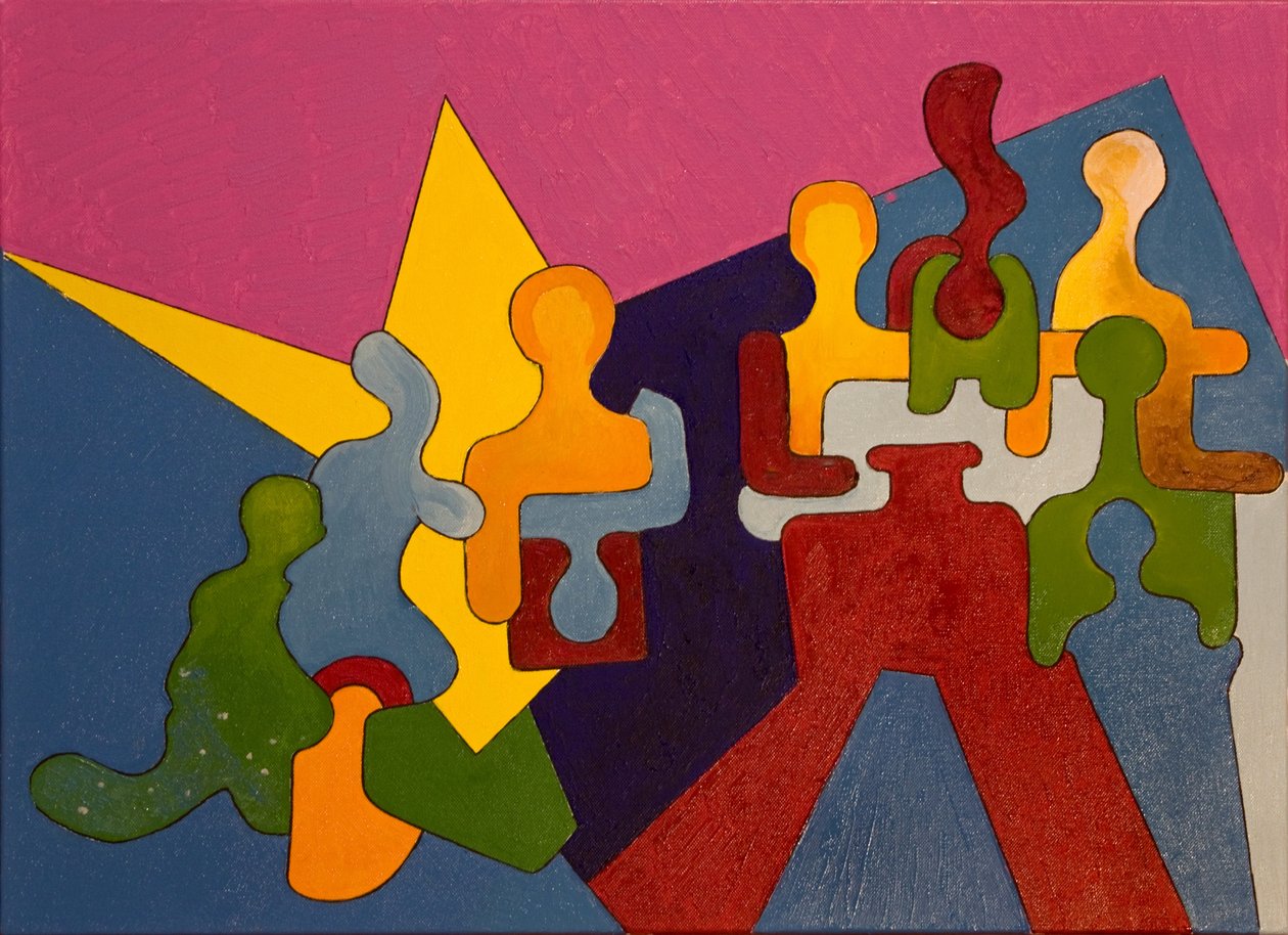Çatışmadaki İki Zengin Aile, 2007 (tuval üzerine yağlı boya) by Jan Groneberg